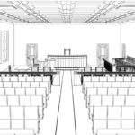 Illustration of a courtroom