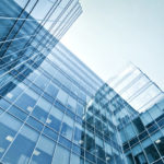 Commercial glass fronted buildings