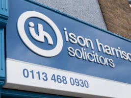 Pudsey Branch of Ison Harrison - Signage
