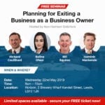 Leeds Business Seminar: “Planning for Exiting a Business as a Business Owner”