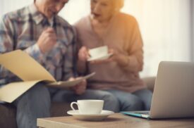 couple writing a will