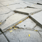 uneven pavement