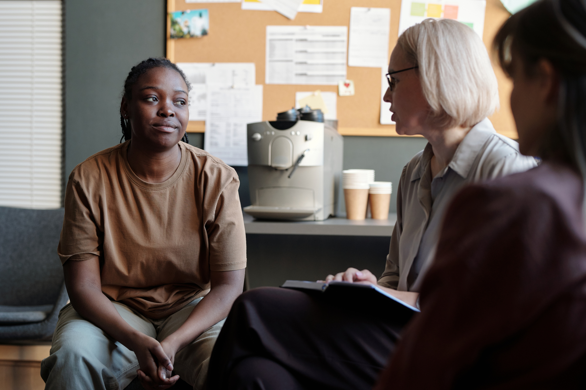 Women talking together